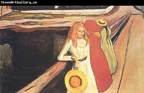 Edvard Munch Girl on a Bridge